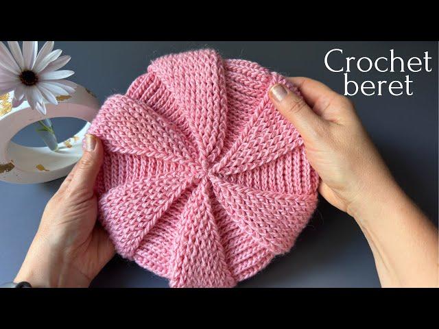 How to crochet a beret in 1 evening... Crochet...