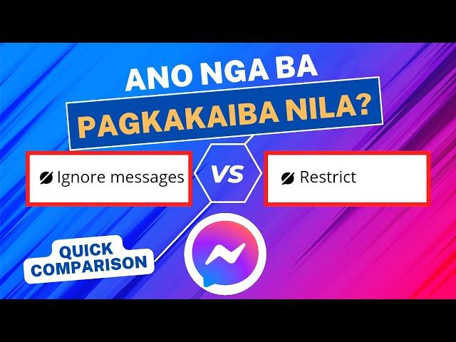 Restricst vs Ignore Messages Know the Difference | Facebook Messenger