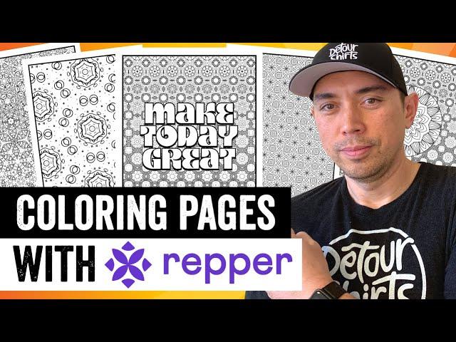 How to Create Simple Coloring Pages with Repper & Canva. Step by step Tutorial.