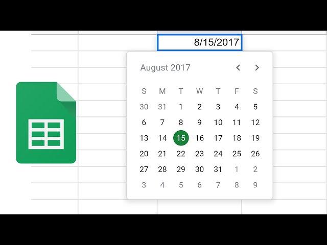 Google Sheets - Add a Pop-Up Calendar Date Picker