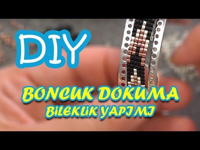 Boncuk Dokuma Bileklik Yapımı l Beaded Loom Bracelet Tutorial #DIY #kendinyap