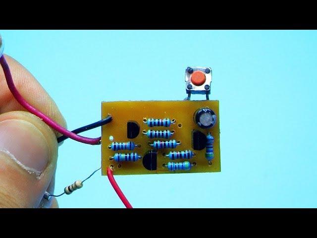 One button Push On Push Off ! The simplest circuit.
