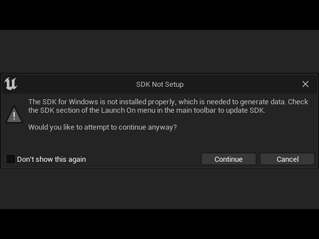 How to Fix SDK Not Setup Error in Unreal Engine 5 - SDK Windows Not Installed Launch On Menu Section