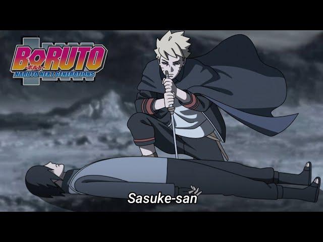Boruto takes Sasuke's cloak & sword