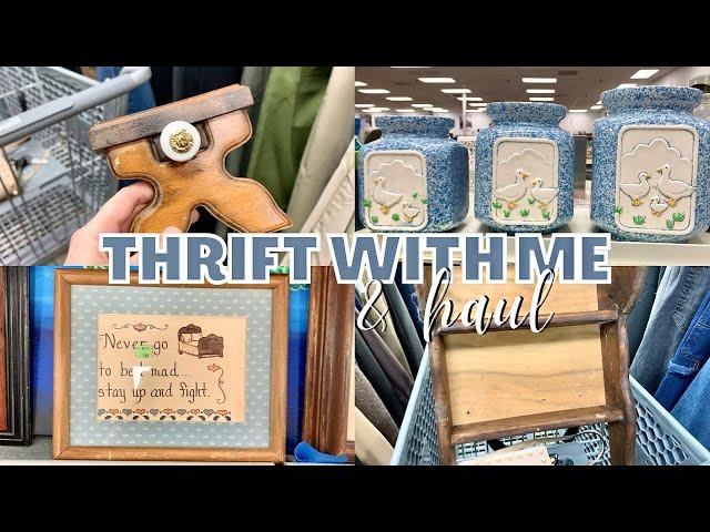 GOODWILL THRIFT WITH ME AND HAUL! Vintage Farmhouse Decor!