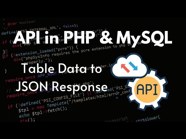 Create a Simple API In PHP with MySQL Database