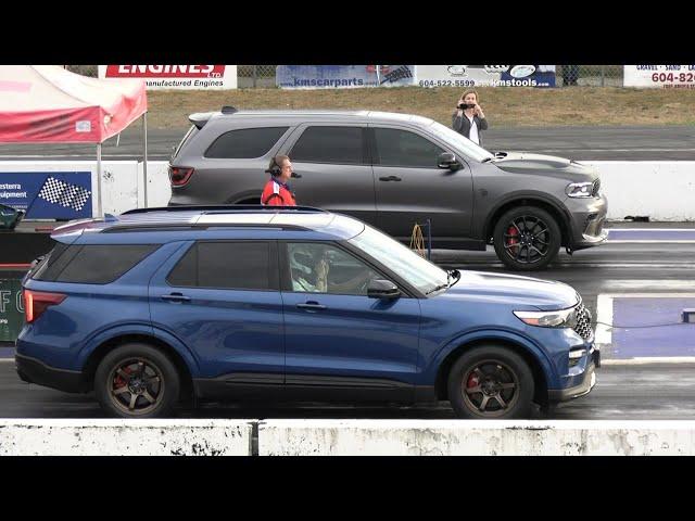 Durango Hellcat vs Ford Explorer ST - drag racing #durango #durangohellcat #fordexplorer