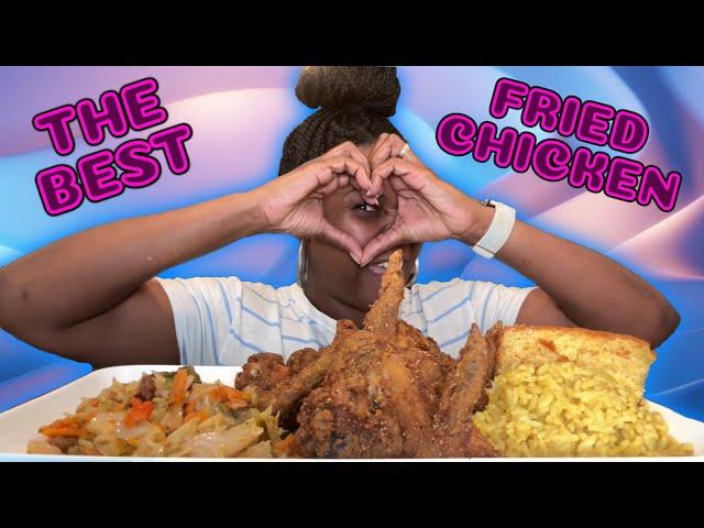 ULTIMATE Southern Fried Chicken, Cabbage, and Cornbread MUKBANG