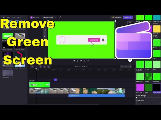 How to remove green screen in clipchamp|chroma key Clipchamp tutorial