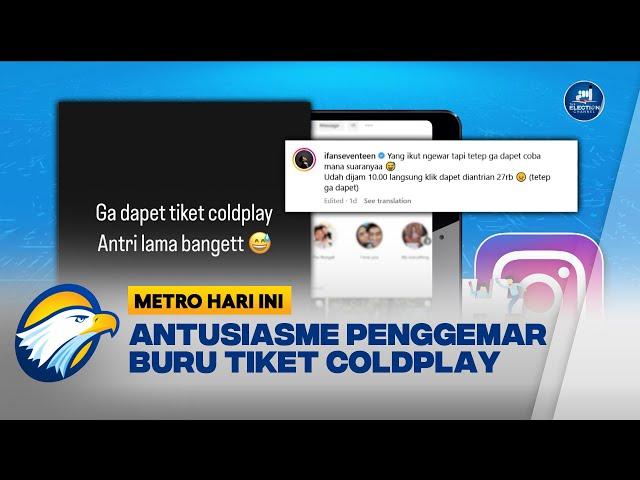 Penjualan Tiket Konser Coldplay Kembali Dibuka Besok