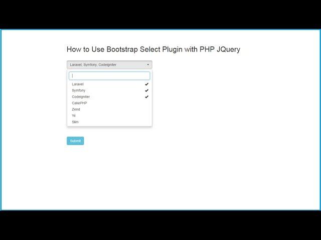 How to Use Bootstrap Select Plugin with Ajax Jquery PHP