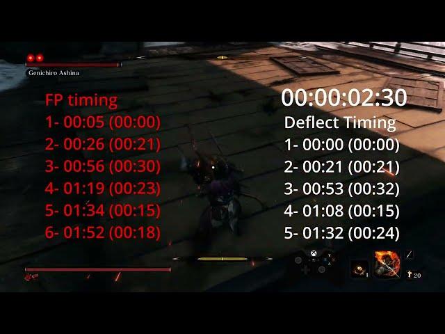 Sekiro - Timing For Sword Deflect/Parry Floating Passage