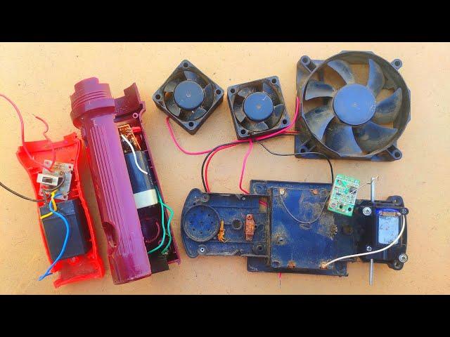 Awesome uses of old remote control car and old cooling fans | LED flashlights