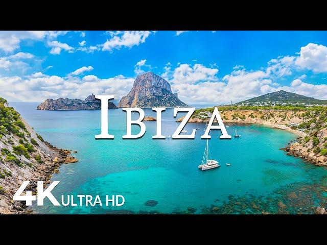 FLYING OVER IBIZA (4K UHD) - Soothing Music Along With Beautiful Nature Video - 4K Video Ultra HD