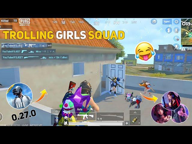 TROLLING GIRLS SQUAD  | PUBG LITE NEW UPDATE 0.27.0 FUNNY GAMEPLAY | PUBG LITE BGMI LITE