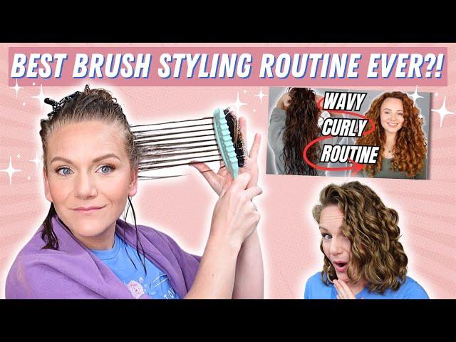 Trying Out Hanzcurls Brush Brush Styling For Perfect Wavy Curly Hair! 