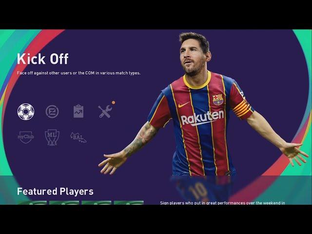 PES 2021 New* Menu and Tactics