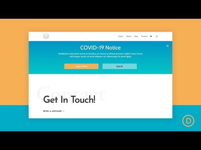 How to Build a Divi Notification Box for COVID 19 Updates FREE Download