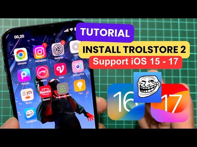 Install Trollstore 2 Permanent Sideload alias Anti Revoked Lifetime* iOS 15 - 17.0 Tanpa Jailbreak