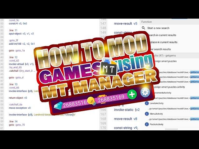 how to mod games using mt manager pro