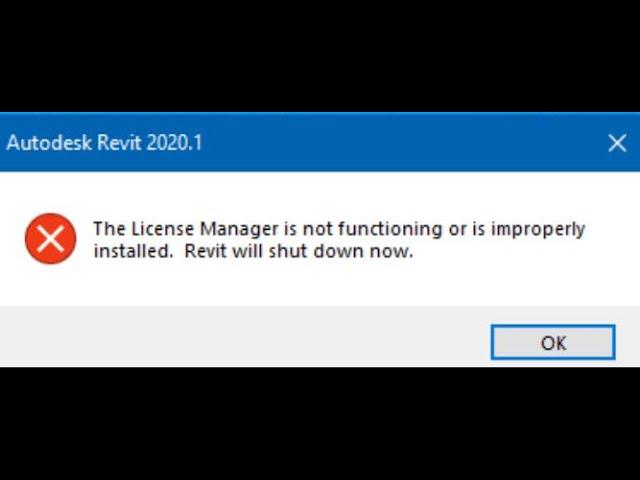 How to fix the license manager is not functioning on Revit 2020.