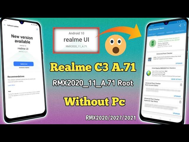 How to Root Realme c3 A.71 Latest Build RMX2020/2027/2021/A.71 Root Without Pc (Step by step)