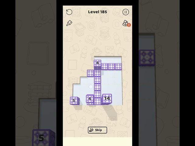 Stack Blocks 3D Level 185 Walkthrough