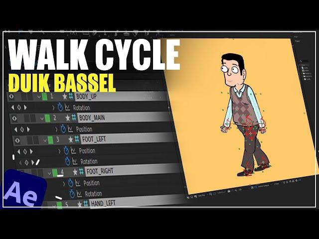 VERY EASY WALK CHARACTER with DUIK BASSEL | After Effects Tutorials