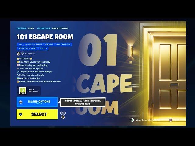 101 ESCAPE ROOM FORTNITE (How To Complete 101 Escape Room)