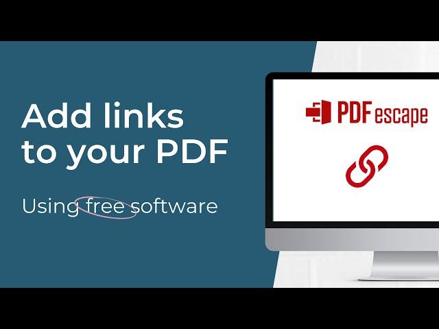 How to add links to a PDF for free using PDF Escape