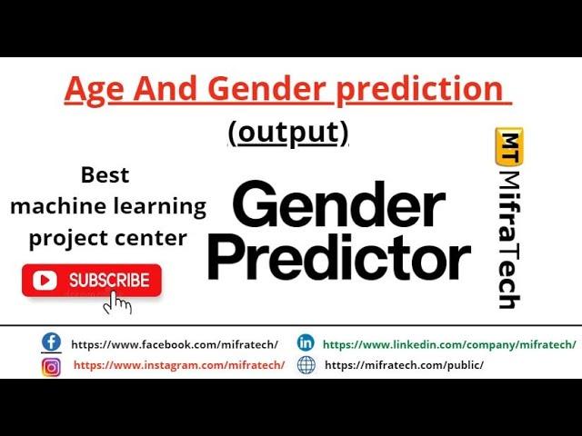 Age And Gender  prediction output-mifratech#bestmlprojects#bestAIprojects#bestdatascienceprjoects