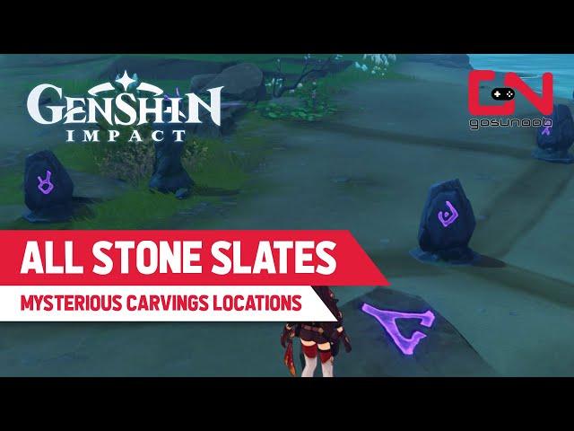 Genshin Impact Bird Statues - ALL 7 Stone Slate Locations | Mysterious Carvings Inchine Scripts