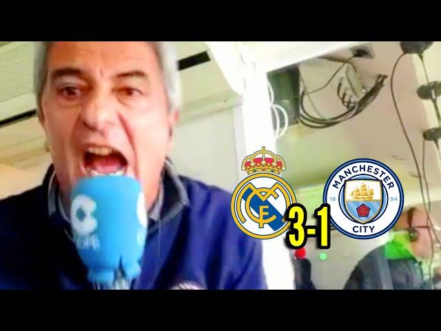 ¡HISTÓRICA REMONTADA DEL MADRID! Así narró el Real Madrid 3-1 Manchester City Manolo Lama en COPE