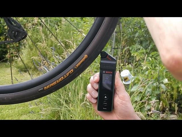 Bosch Zamo measuring tyre circumference for accurate calibration of speed sensor