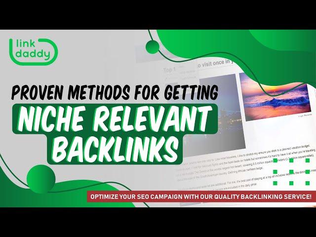 Proven Methods for Getting Niche Relevant Backlinks