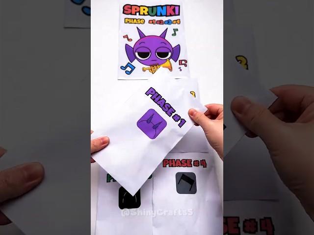 SPRUNKI Durple | ASMR Phase 1vs2vs3vs4 squishy#blindbag #papercraft #sprunkiincredibox