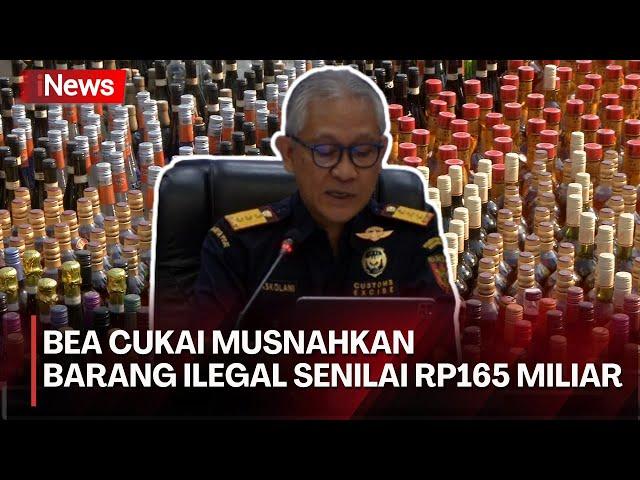 Bea Cukai Musnahkan Jutaan Rokok hingga Ratusan Ribu Miras Senilai Rp165 Miliar