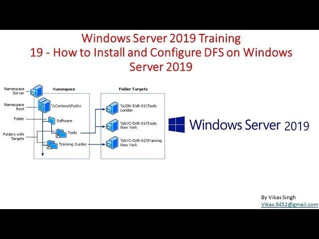 Windows Server 2019 Training 19 - How to Install and Configure DFS on Windows Server 2019