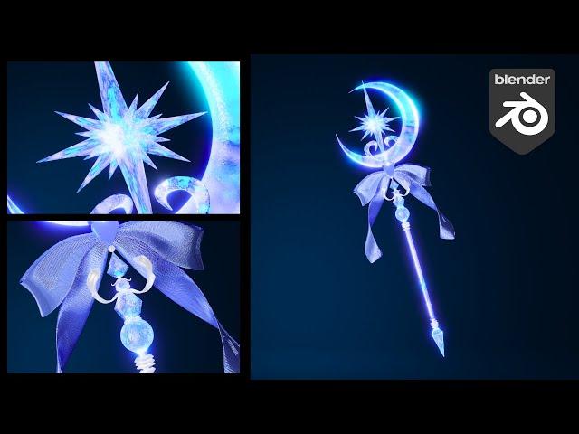 How to Make a Fantasy Crystal Scepter (Blender Tutorial)