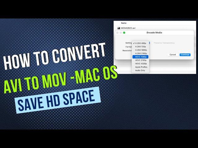 How to convert AVI files to MOV on a Mac - 2 EASY methods with no 3rd party apps needed