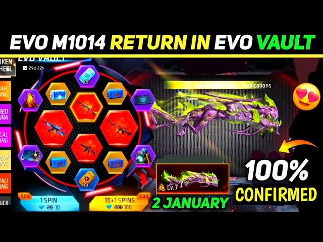 2 January 2025 Next Evo Vault Event | Free Fire New Evo Vault Event | Evo Guns Event Free Fire