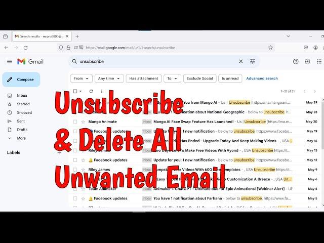 How To Unsubscribe All Unwanted Emails in Gmail | Stop Unwanted Emails | Unsubscribe Emails in Gmail