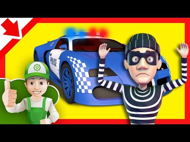 Macchine Polizia Cartoni. Auto Polizia bimbi. Cartoni della POLIZIA. Cartoni animati con Polizia.