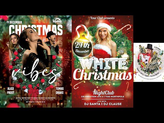 5+ Merry Christmas Flyer Design in PSD Photoshop Tutorial Part 3