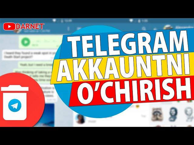 Telegram akkauntni o'chirish (delete accaunt - удалить аккаунт)