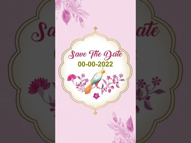 Vartical indian wedding invitation Edius Project || SAVE THE DATE || Edius 7-8-9-X || M-9414402138