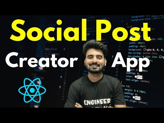 Social Post Creator App - React Native | Engineer Codewala