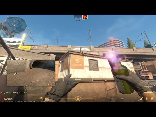 CS2 Overpass B-Site Execute, Heaven Smoke and Barrels Molotov