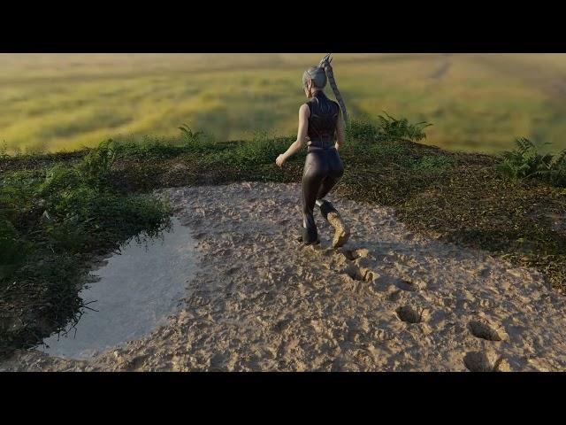 Shadowheart sinking in mud - 3D Animation with Sound