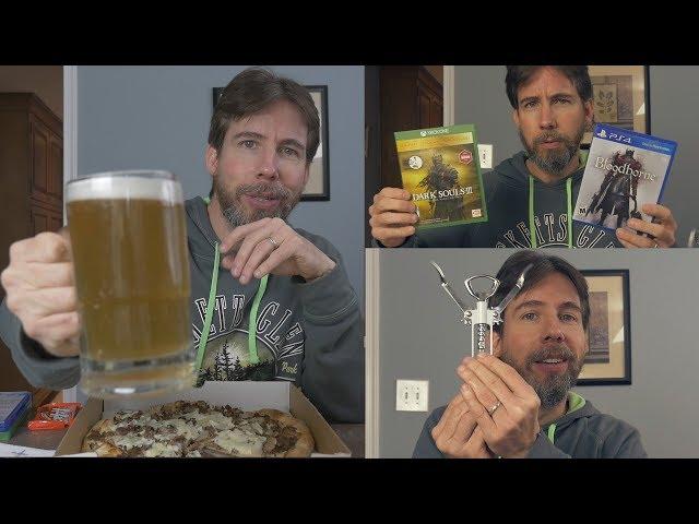 ASMR Pizza Beer Chocolate & Video Game Chat